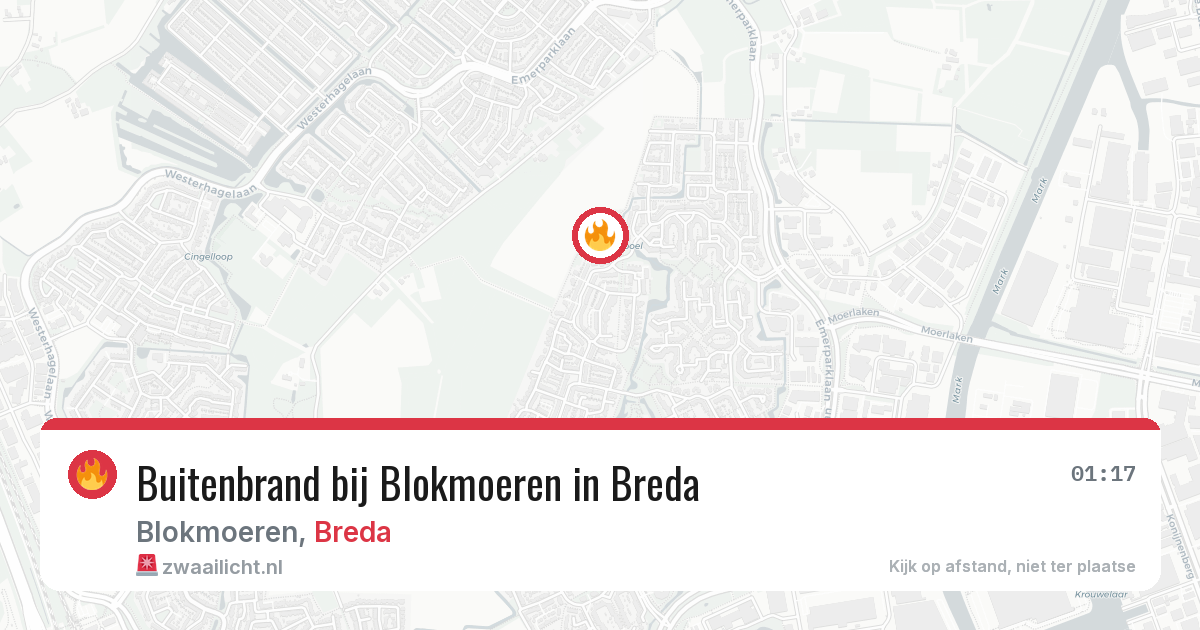 Buitenbrand bij Blokmoeren in Breda — 21 jul 2026