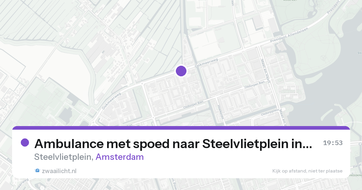 Ambulance met spoed naar Steelvlietplein in Amsterdam — 25 aug 2026