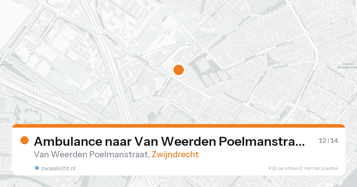Ambulance naar Van Weerden Poelmanstraat in Zwijndrecht — 15 aug 2026