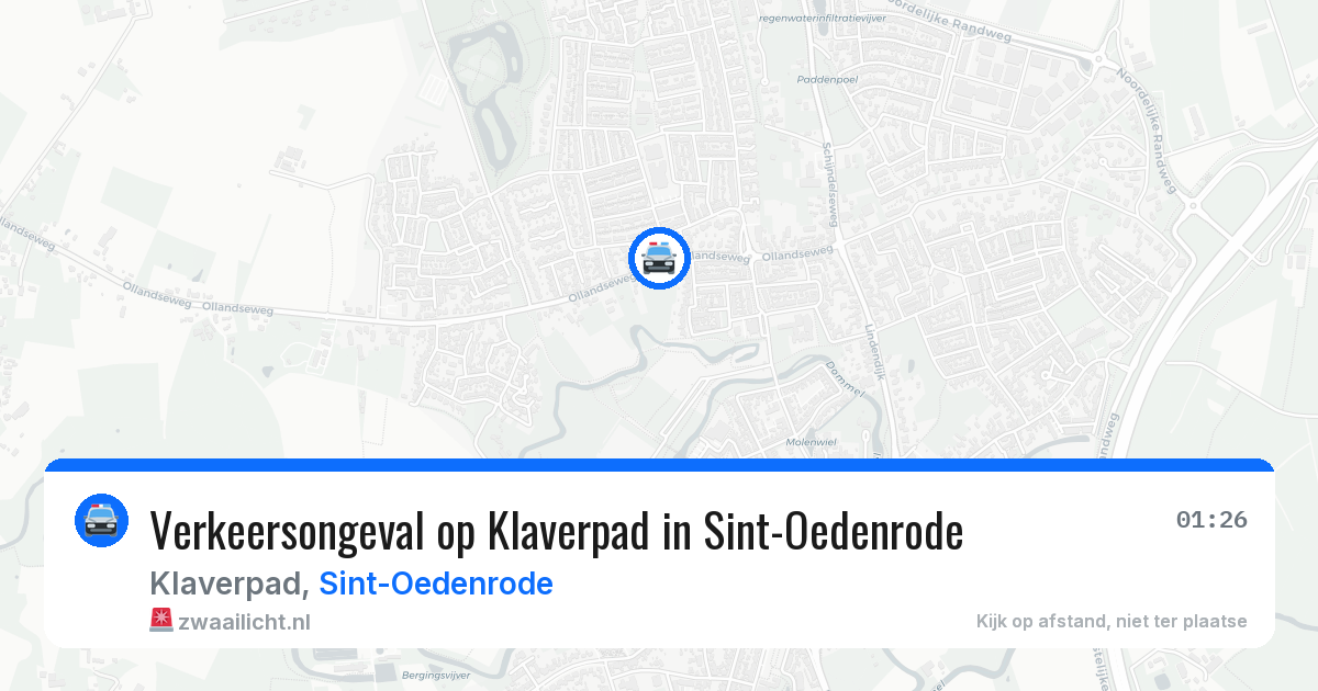 Verkeersongeval op Klaverpad in Sint-Oedenrode — 28 apr 2026