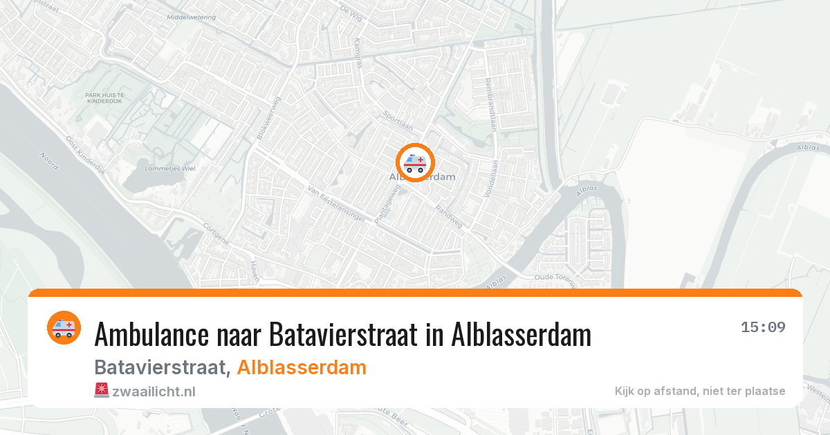 Ambulance naar Batavierstraat in Alblasserdam — 20 mei 2026