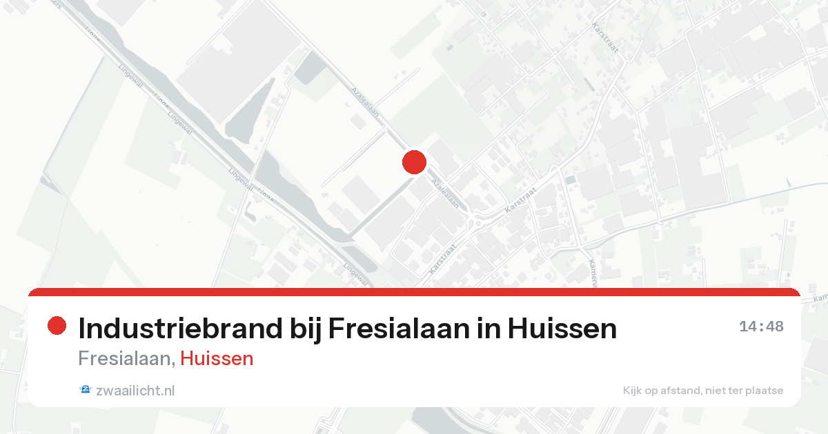 Industriebrand bij Fresialaan in Huissen — 8 mei 2026