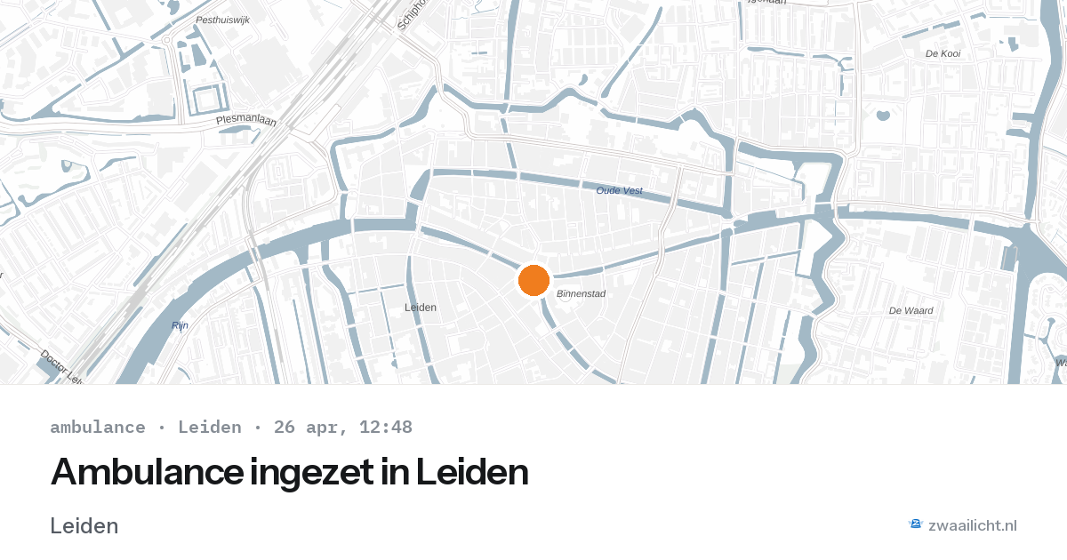 Ambulance ingezet in Leiden — 26 apr 2026