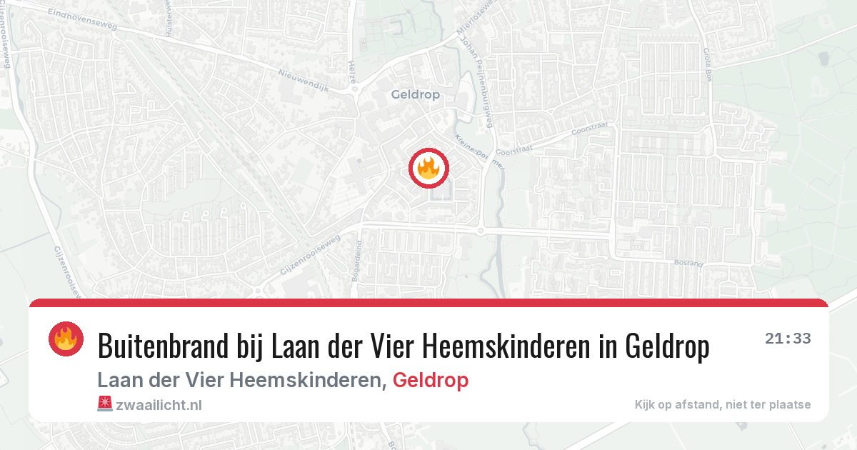Buitenbrand bij Laan der Vier Heemskinderen in Geldrop — 16 jun 2026