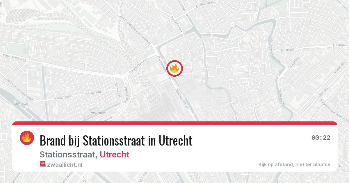 Brand bij Stationsstraat in Utrecht — 21 jun 2026