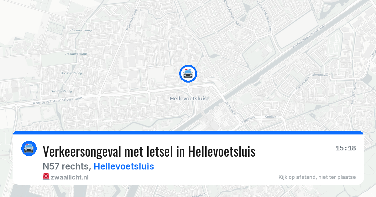 Verkeersongeval met letsel in Hellevoetsluis — 22 apr 2026