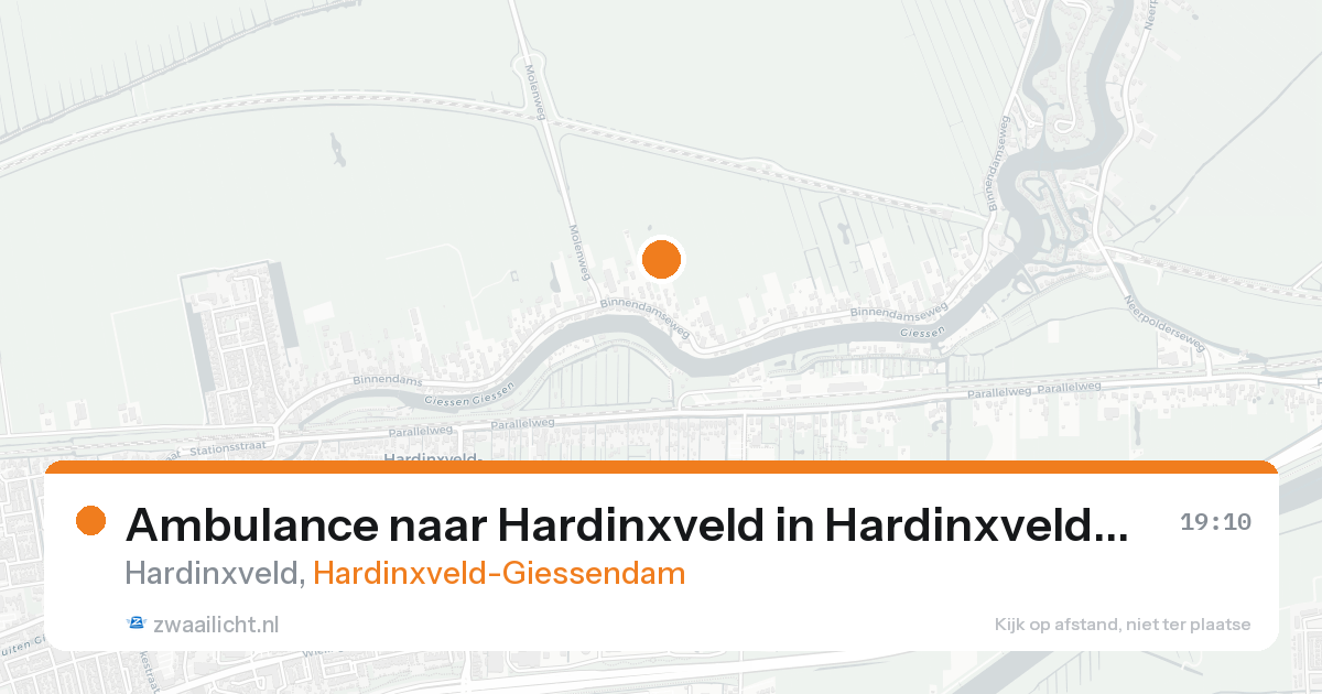 Ambulance naar Hardinxveld in Hardinxveld-Giessendam — 19 aug 2026