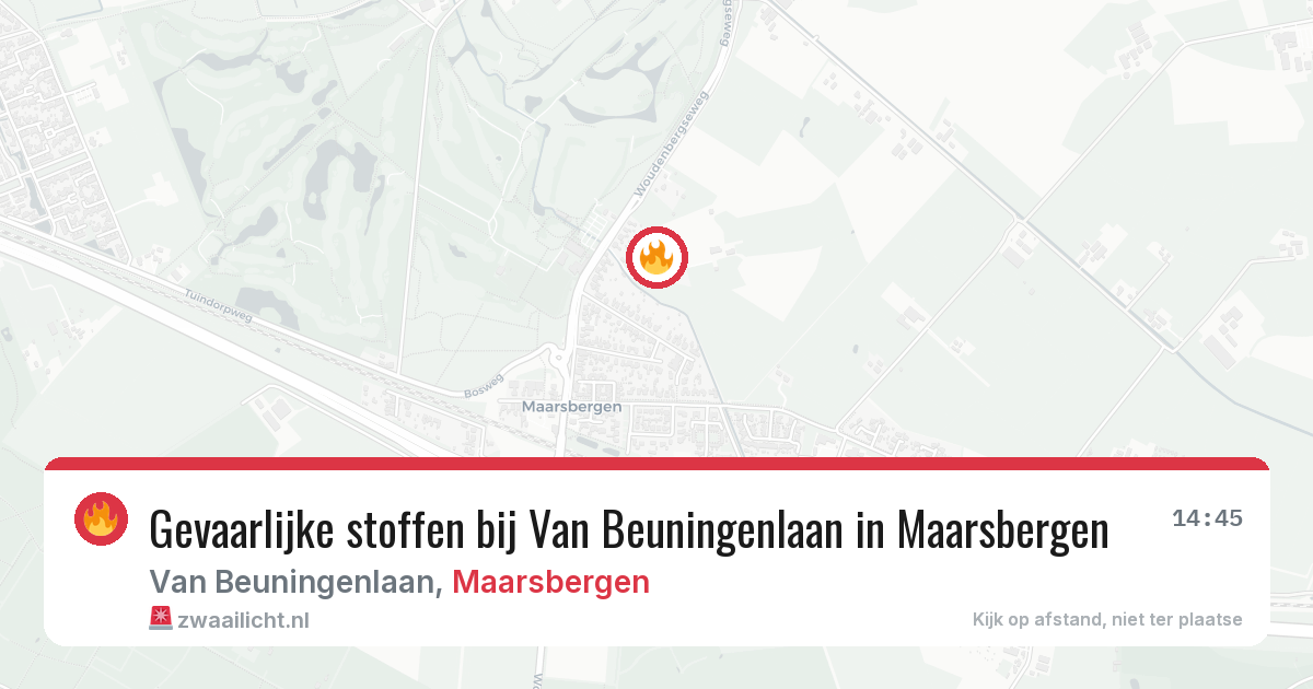 Gevaarlijke stoffen bij Van Beuningenlaan in Maarsbergen — 29 jun 2026