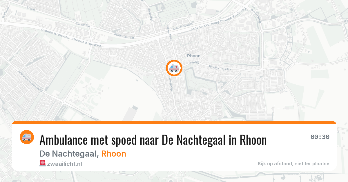 Ambulance met spoed naar De Nachtegaal in Rhoon — 13 jun 2026