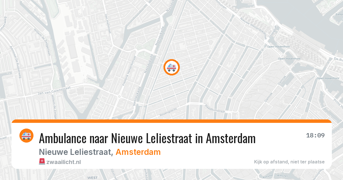 Ambulance naar Nieuwe Leliestraat in Amsterdam — 17 mei 2026