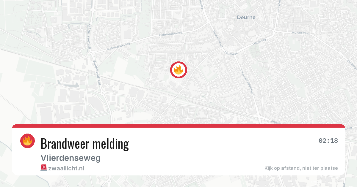 Brandweer melding — 3 mei 2026