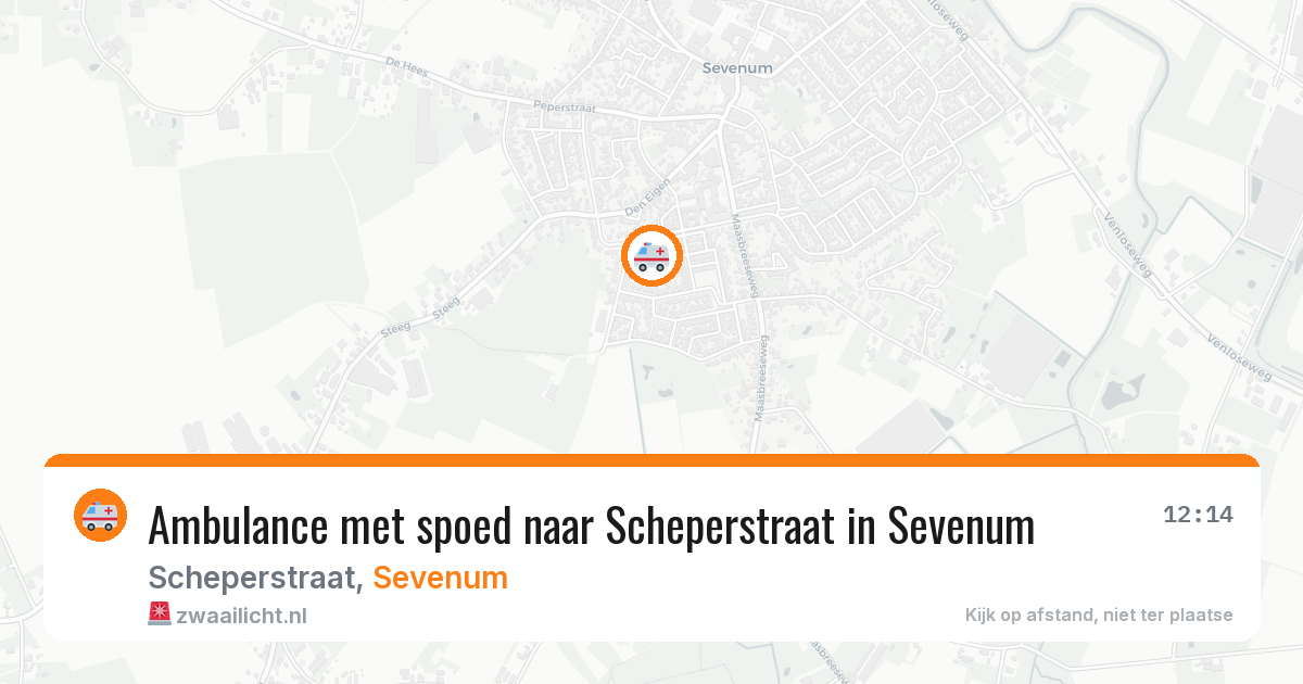 Ambulance met spoed naar Scheperstraat in Sevenum — 6 jul 2026