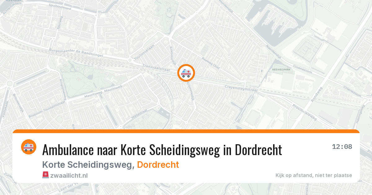 Ambulance naar Korte Scheidingsweg in Dordrecht — 9 mei 2026
