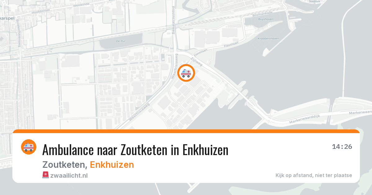 Ambulance naar Zoutketen in Enkhuizen — 13 jun 2026