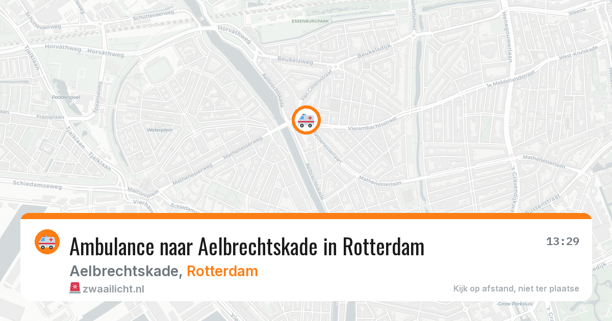 Ambulance naar Aelbrechtskade in Rotterdam — 14 aug 2026