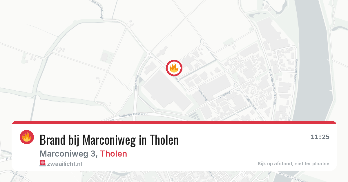 Brand bij Marconiweg in Tholen — 31 jul 2026