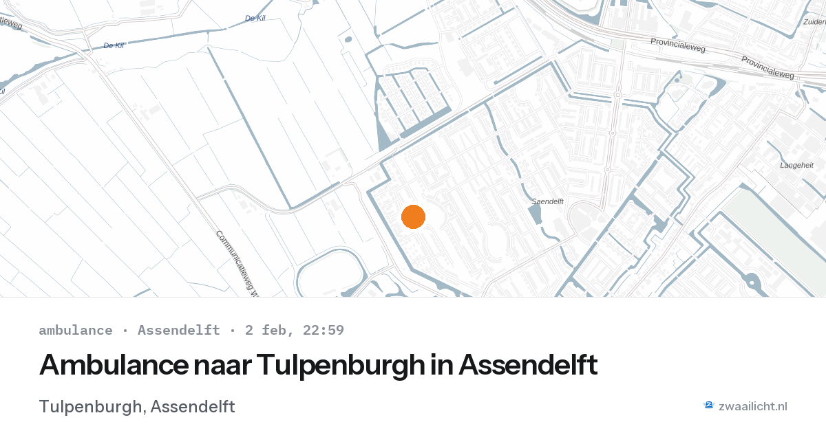 Ambulance naar Tulpenburgh in Assendelft — 2 feb 2026
