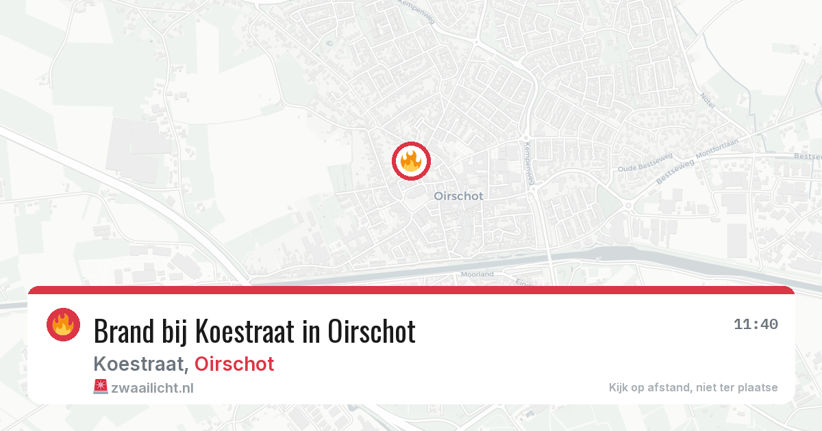 Brand bij Koestraat in Oirschot — 2 aug 2026