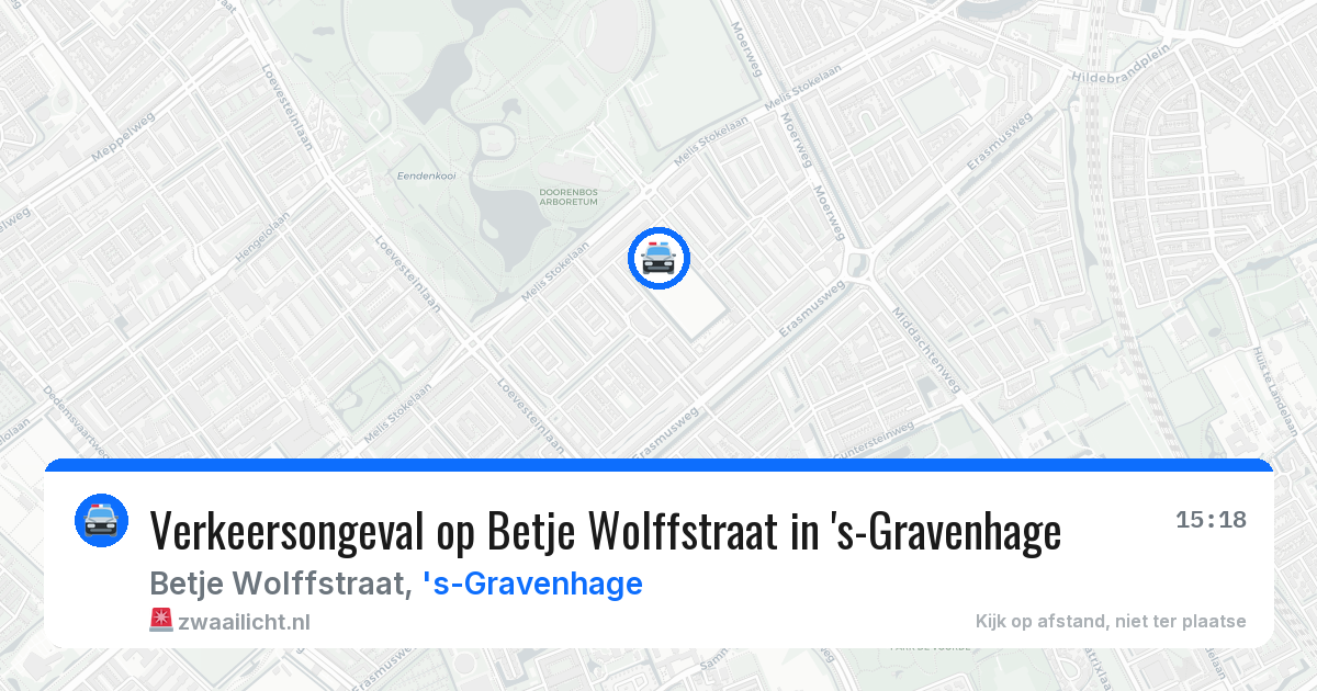Verkeersongeval op Betje Wolffstraat in 's-Gravenhage — 18 mrt 2026
