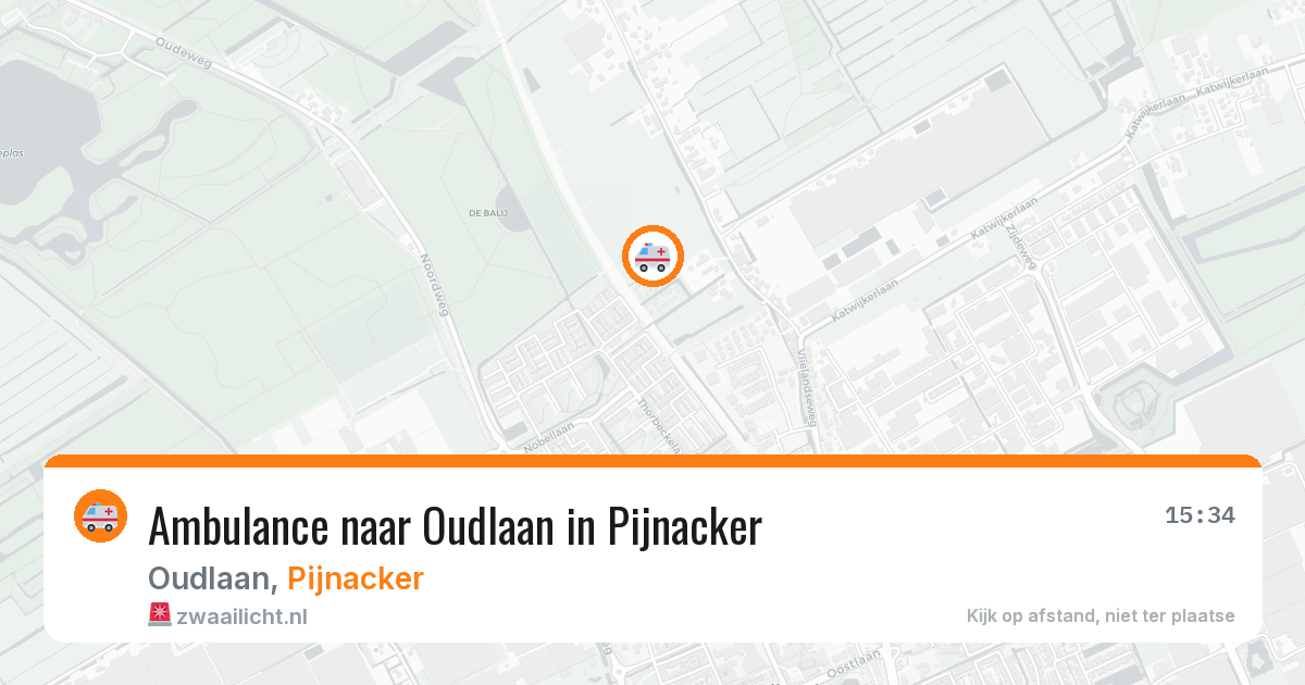 Ambulance naar Oudlaan in Pijnacker — 22 jul 2026