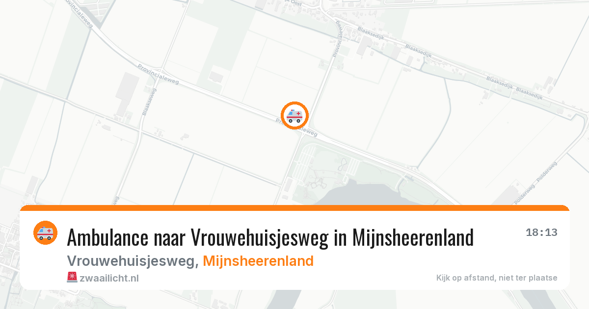 Ambulance naar Vrouwehuisjesweg in Mijnsheerenland — 12 jun 2026