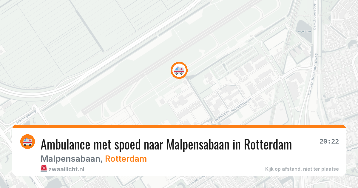 Ambulance met spoed naar Malpensabaan in Rotterdam — 23 jul 2026