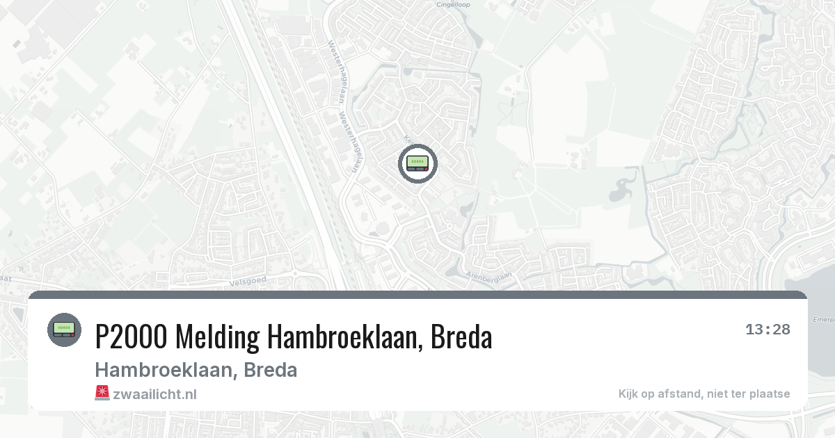 P2000 Melding Hambroeklaan, Breda — 29 jul 2026