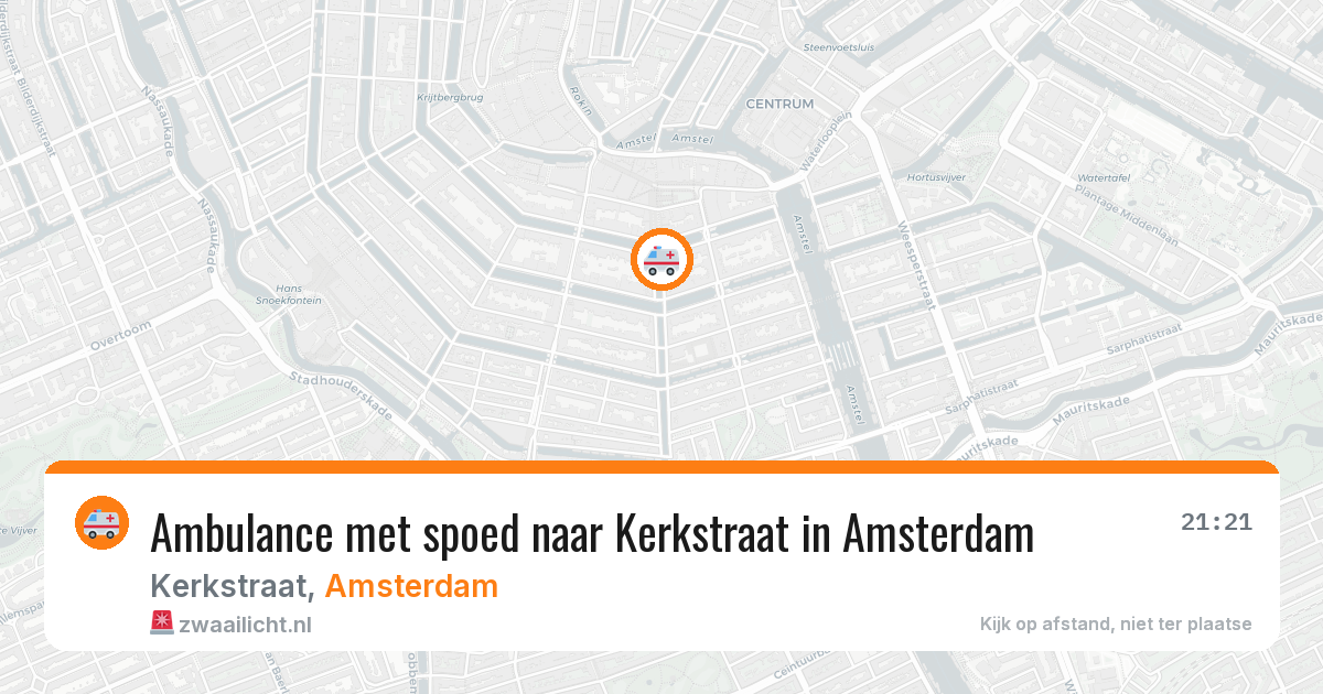 Ambulance met spoed naar Kerkstraat in Amsterdam — 7 apr 2026