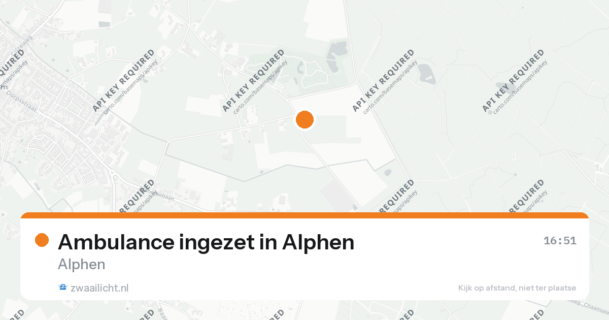 Ambulance ingezet in Alphen — 26 aug 2026