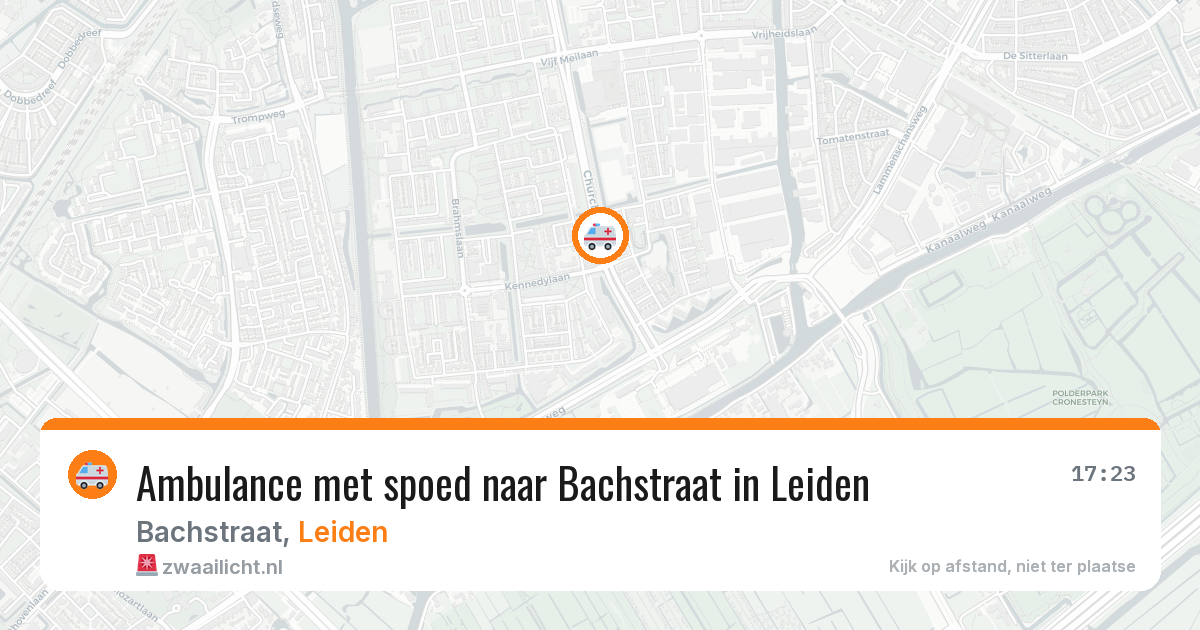 Ambulance met spoed naar Bachstraat in Leiden — 30 mei 2026