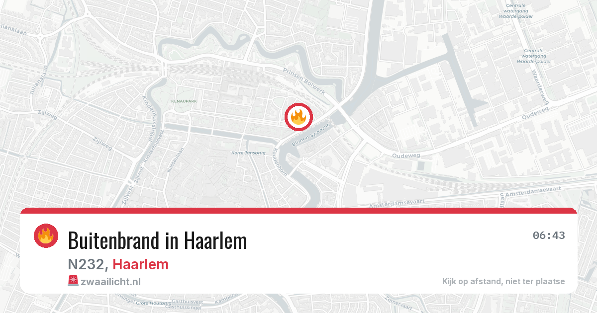Buitenbrand in Haarlem — 10 aug 2026