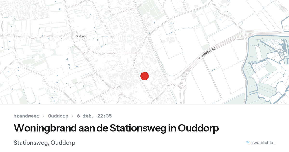 Woningbrand aan de Stationsweg in Ouddorp — 6 feb 2026