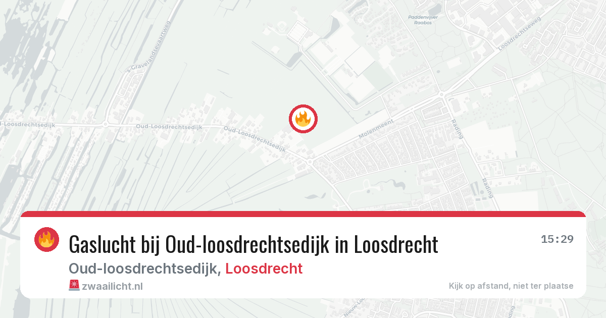 Gaslucht bij Oud-loosdrechtsedijk in Loosdrecht — 8 jun 2026