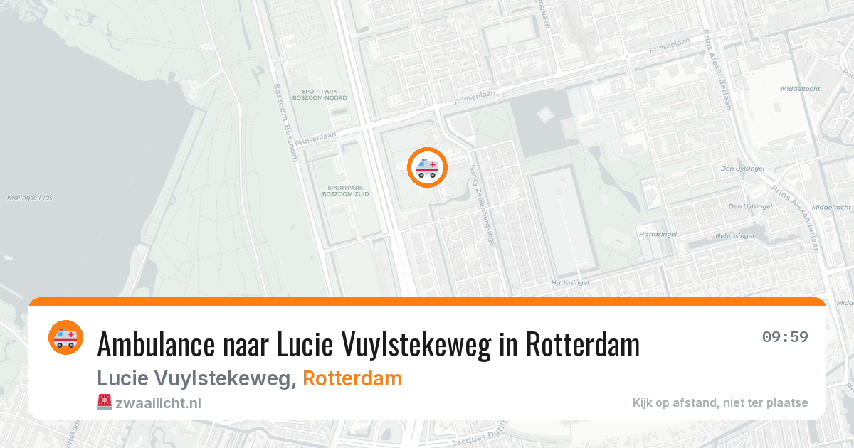 Ambulance naar Lucie Vuylstekeweg in Rotterdam — 9 jun 2026