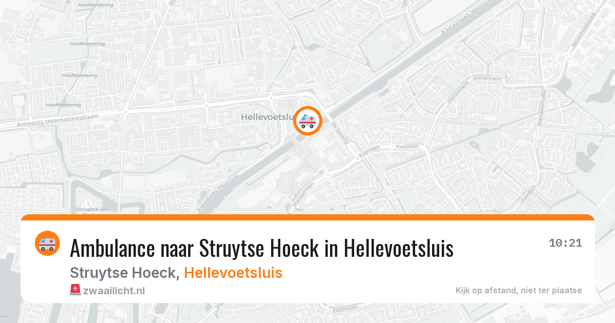 Ambulance naar Struytse Hoeck in Hellevoetsluis — 27 jun 2026