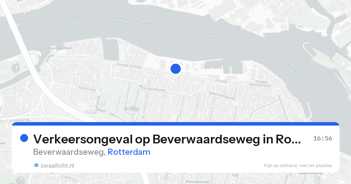 Verkeersongeval op Beverwaardseweg in Rotterdam — 15 aug 2026