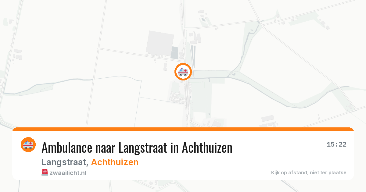 Ambulance naar Langstraat in Achthuizen — 27 jul 2026