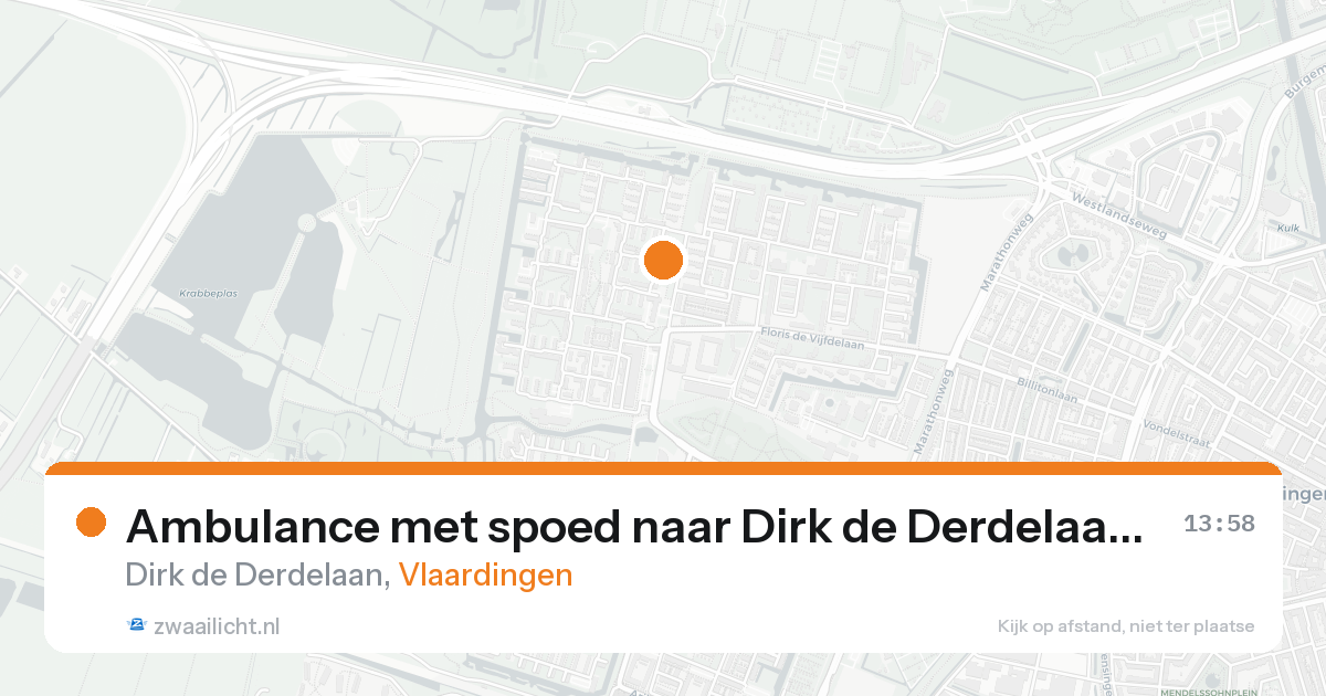Ambulance met spoed naar Dirk de Derdelaan in Vlaardingen — 15 aug 2026