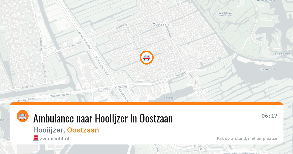 Ambulance naar Hooiijzer in Oostzaan — 9 aug 2026