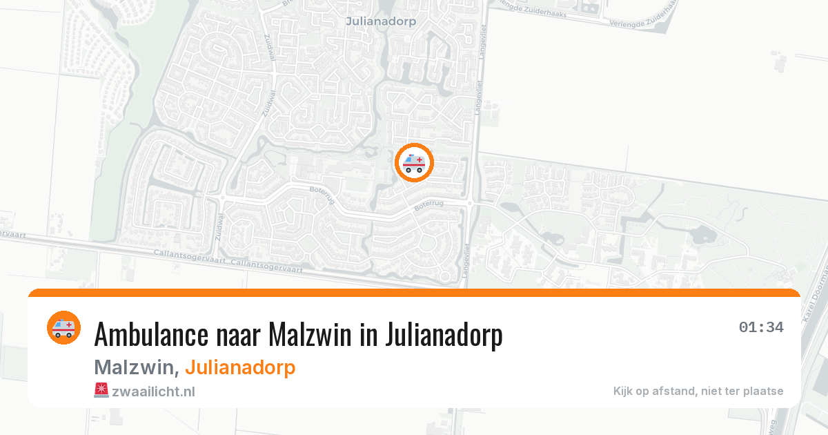 Ambulance naar Malzwin in Julianadorp — 10 aug 2026