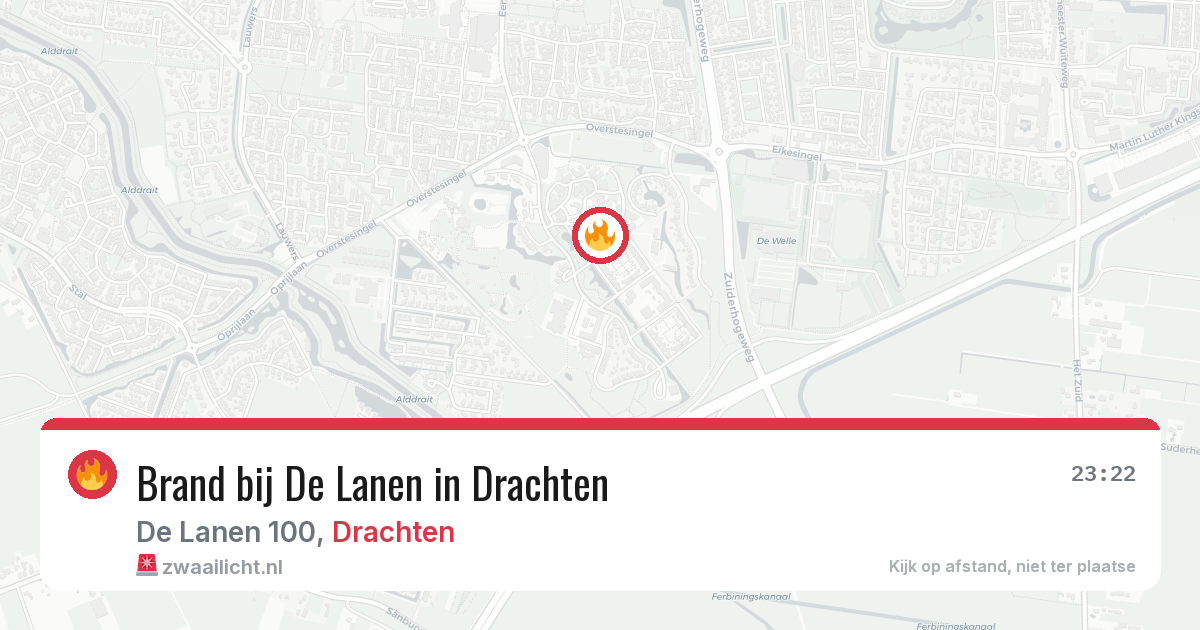 Brand bij De Lanen in Drachten — 3 aug 2026