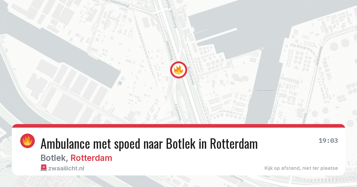 Ambulance met spoed naar Botlek in Rotterdam — 5 mei 2026