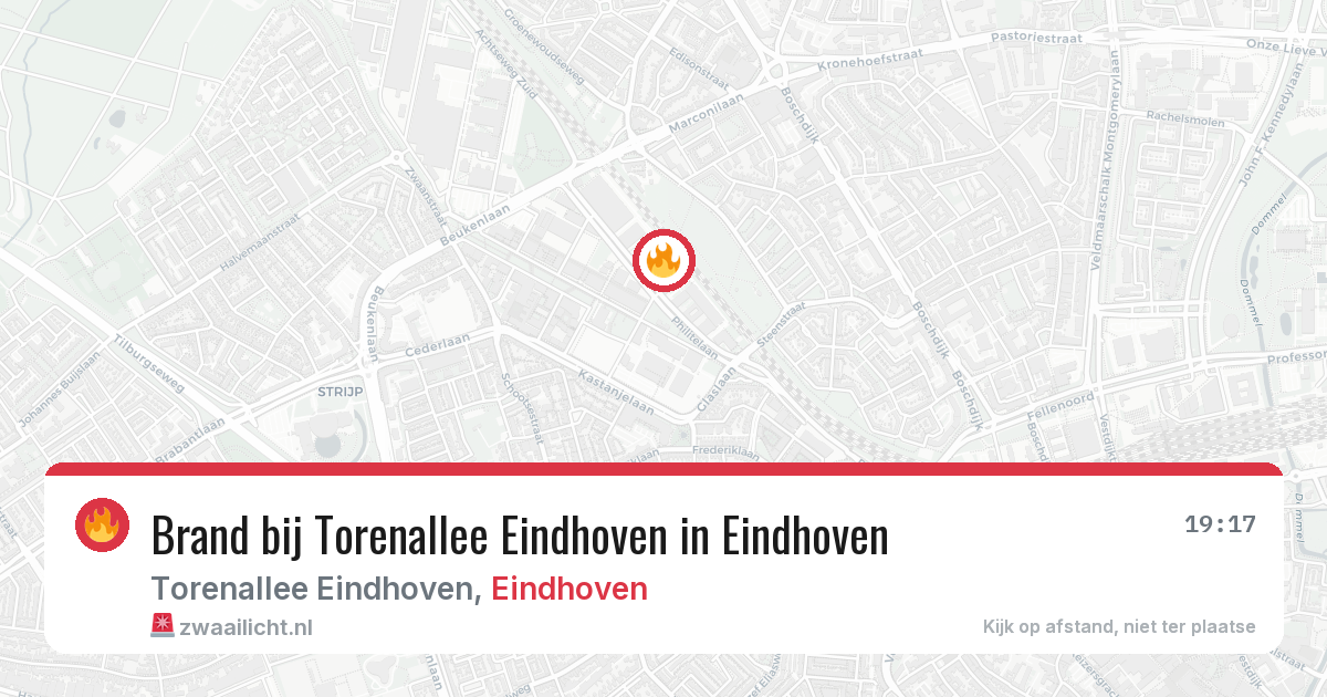 Brand bij Torenallee Eindhoven in Eindhoven — 30 jun 2026