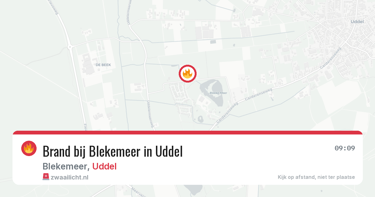 Brand bij Blekemeer in Uddel — 28 jun 2026
