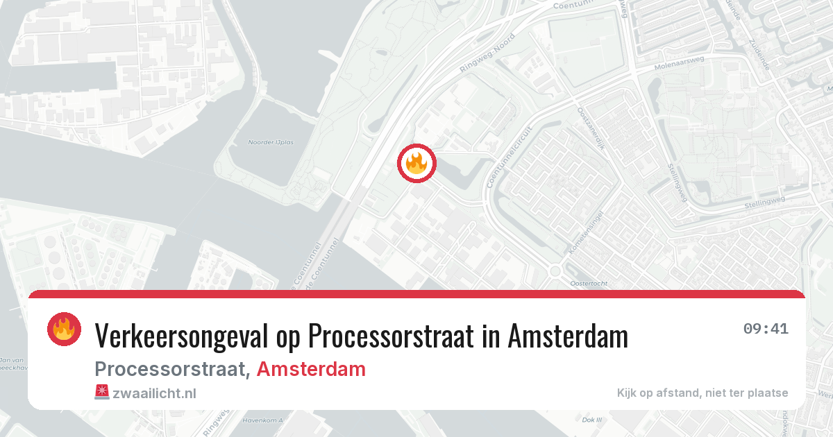 Verkeersongeval op Processorstraat in Amsterdam — 7 aug 2026