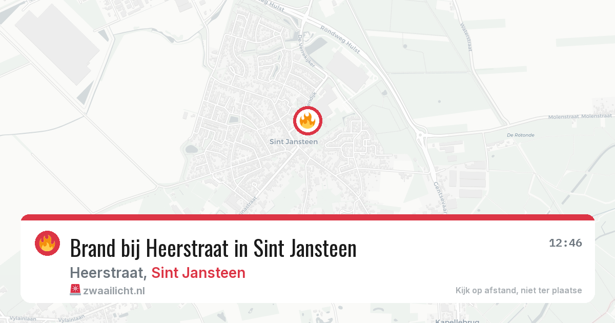 Brand bij Heerstraat in Sint Jansteen — 20 jan 2026