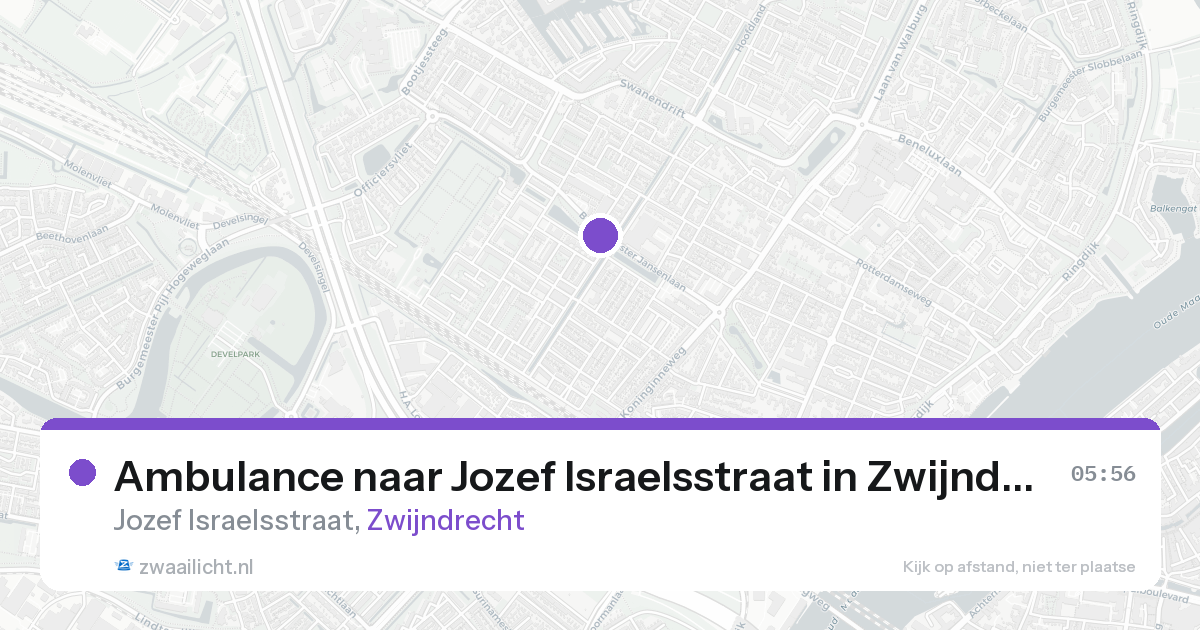 Ambulance naar Jozef Israelsstraat in Zwijndrecht — 17 aug 2026