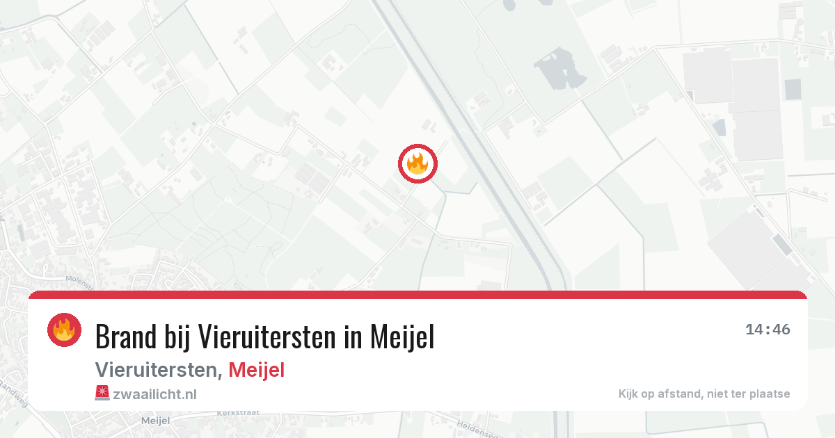 Brand bij Vieruitersten in Meijel — 23 jun 2026