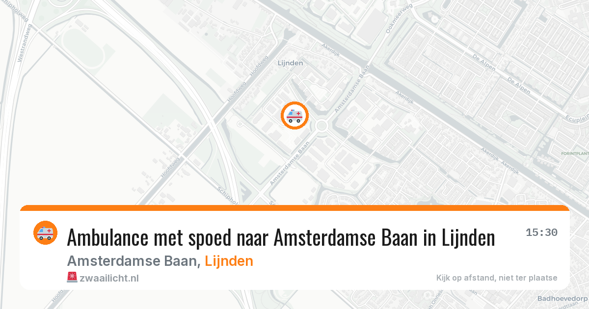 Ambulance met spoed naar Amsterdamse Baan in Lijnden — 8 feb 2026