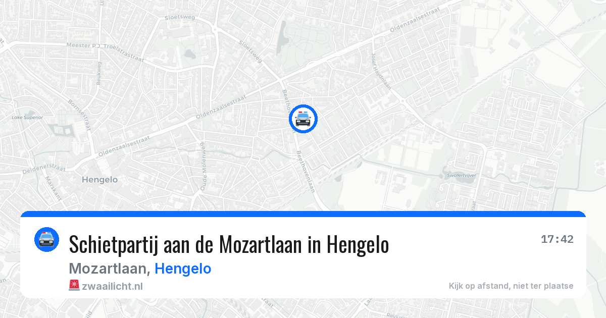 Schietpartij aan de Mozartlaan in Hengelo — 17 jun 2026